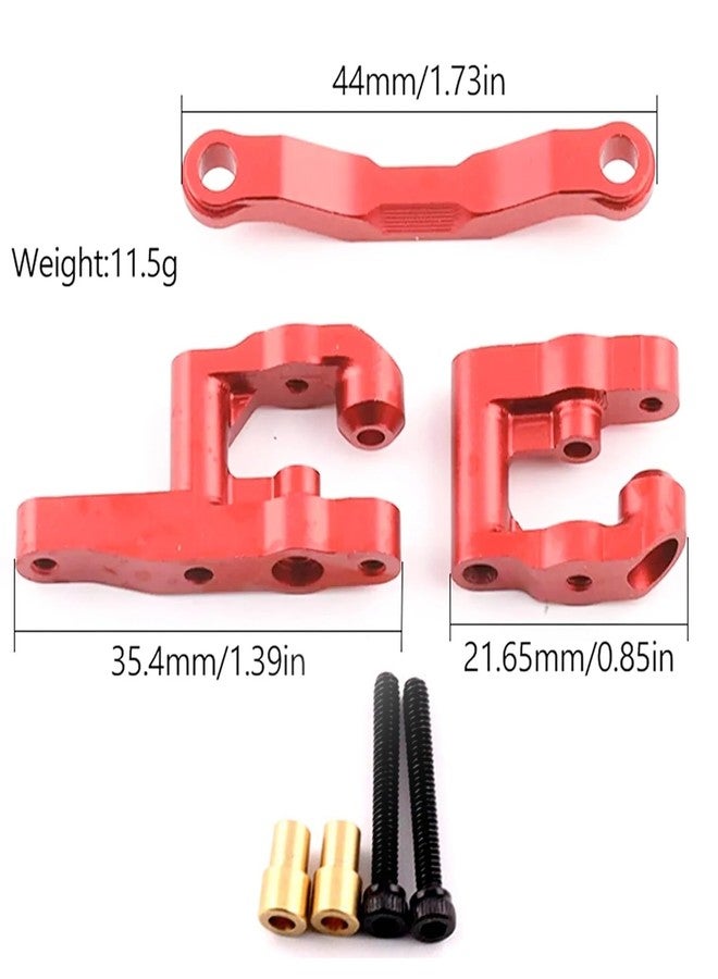 UURCSKY قطعة ترقية مجموعة توجيه التحكم عن بعد المصنوعة من الألومنيوم لشاحنة ARRMA 1/18 Granite Grom Mega 380 Brushed 4X4 Monster Truck و Typhon Grom Mega 380 Brushed 4X4 Buggy 1/16 Mojave RC Car (أحمر) - Image 2